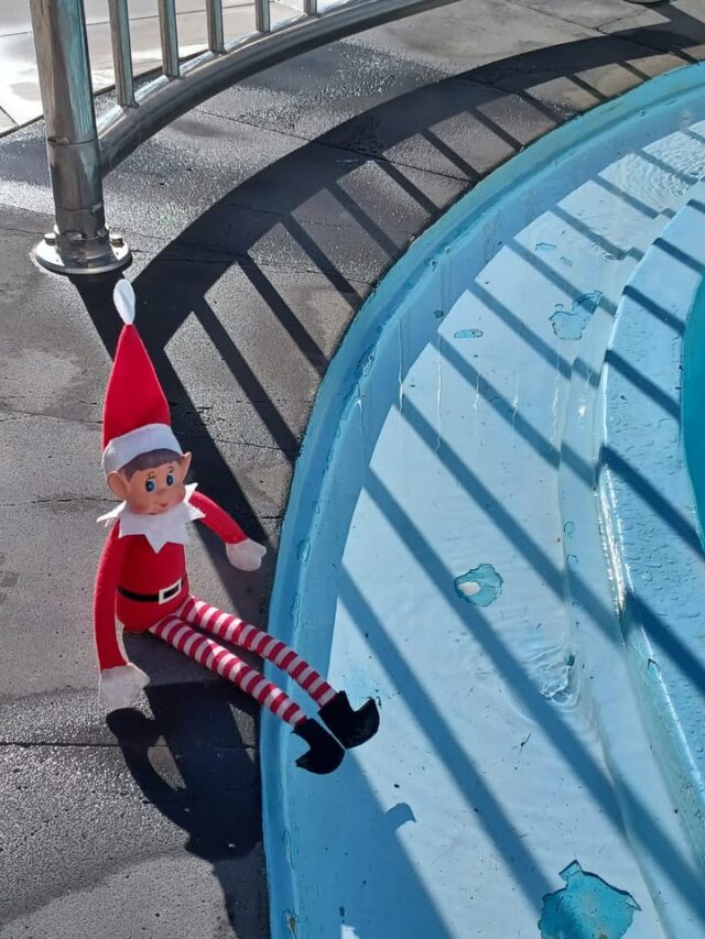 Wonder where our Elf has been this year. He stowed away with one of our team and is enjoying a holiday.He’ll be back next year!!!