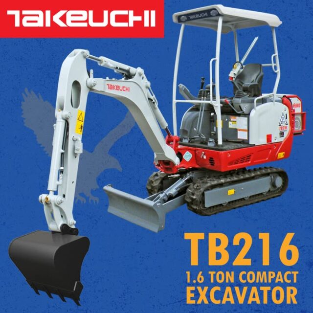 The TB216 has a nice blend of power and functionality.  Designed for maximum operator comfort, performance, and serviceability.Roomy, comfortable cabDig depth - 2390mm Dump height - 2705mm Ground level reach - 4035mmThe TB216 outperforms for its compact size.Available to hire now:📞 01305 775 656www.eagleplant.co.uk/branch/weymouth